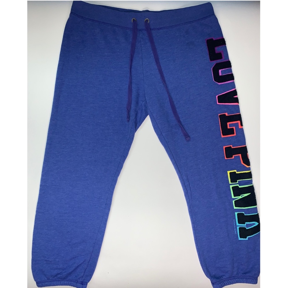 VICTORIA SECRETS RAINBOW LETTERING SWEATPANTS